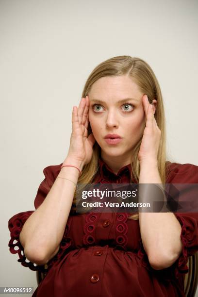 Amanda Seyfried at "The Last Word" press conference at the Four Seasons Hotel on March 3, 2017 in Beverly Hills, California.