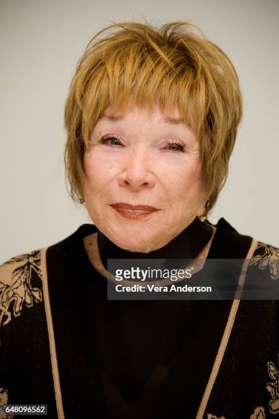 Shirley MacLaine at "The Last Word" press conference at the Four Seasons Hotel on March 3, 2017 in Beverly Hills, California.