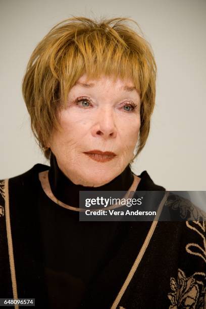 Shirley MacLaine at "The Last Word" press conference at the Four Seasons Hotel on March 3, 2017 in Beverly Hills, California.