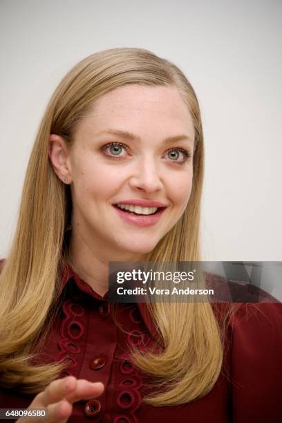 Amanda Seyfried at "The Last Word" press conference at the Four Seasons Hotel on March 3, 2017 in Beverly Hills, California.