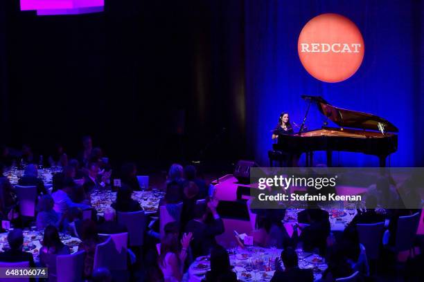 Julieta Venegas performs onstage during 2017 REDCAT Gala Honoring Janet Dreisen Rappaport and John Baldessari on March 4, 2017 in Los Angeles,...