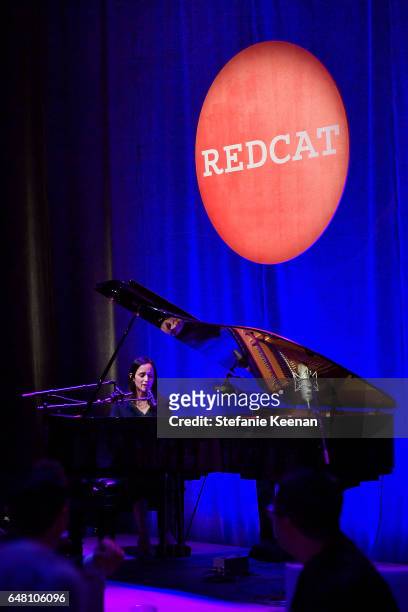 Julieta Venegas performs onstage during 2017 REDCAT Gala Honoring Janet Dreisen Rappaport and John Baldessari on March 4, 2017 in Los Angeles,...