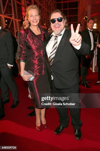 Armin Rohde and his girlfriend Karen Boehne during the Goldene Kamera reception at Messe Hamburg on March 4, 2017 in Hamburg, Germany.