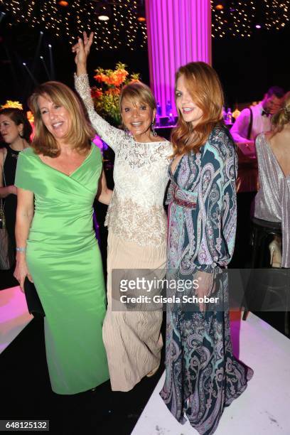 Anne Gesthuysen, Uschi Glas and Anna Loos during the Goldene Kamera after show party at Messe Hamburg on March 4, 2017 in Hamburg, Germany.