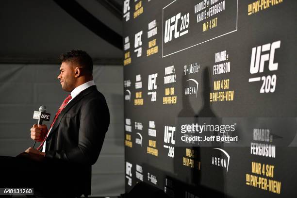 Alistair Overeem of the Netherlands attends the UFC 209 press event at T-Mobile arena on March 4, 2017 in Las Vegas, Nevada.