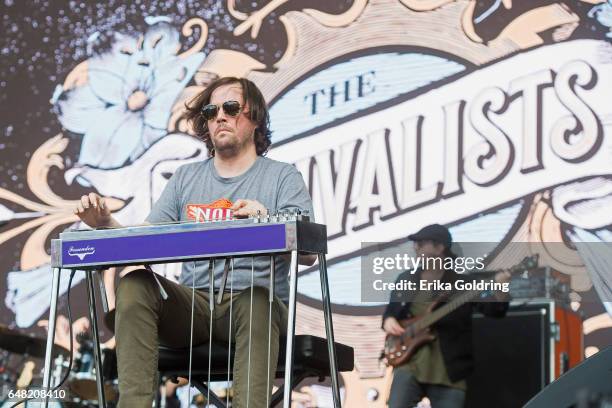 Ed Williams and George Gekas of The Revivalists perform during Okeechobee Music Festival on March 4, 2017 in Okeechobee, Florida.