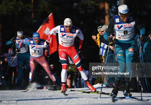 Petter Northug Jr. Of Norway competes in the Men's Cross Country Mass Start during the FIS Nordic World Ski Championships on March 5, 2017 in Lahti,...
