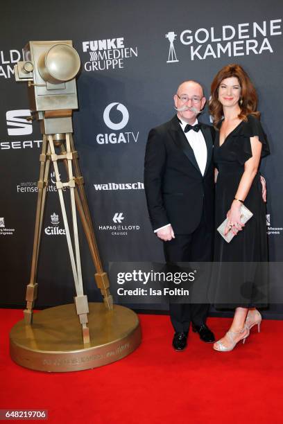 Horst Lichter and Nada Lichter arrive for the Goldene Kamera on March 4, 2017 in Hamburg, Germany.