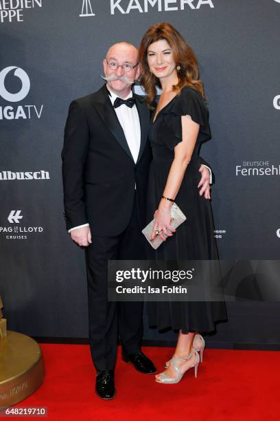 Horst Lichter and Nada Lichter arrive for the Goldene Kamera on March 4, 2017 in Hamburg, Germany.