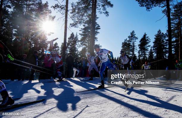 Matti Heikkinen of Finland during the men´s mass start race during the FIS Nordic World Ski Championships on March 5, 2017 in Lahti, Finland.