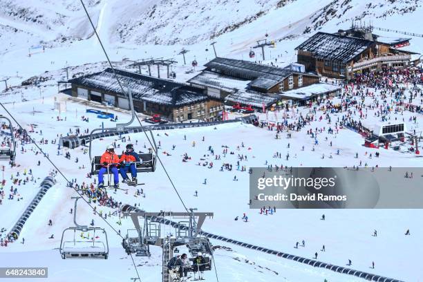 General view of Sierra Nevada sky resort ahead of the FIS Freestyle Ski & Snowboard World Championships 2017 on March 5, 2017 in Sierra Nevada, Spain.