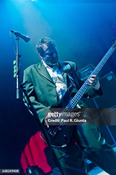 Bill Gould of Faith No More performs on stage at the Hollywood Palladium on November 11, 2010 in Los Angeles, California.
