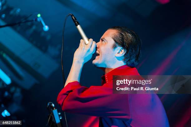 Mike Patton of Faith No More performs on stage at the Hollywood Palladium on November 11, 2010 in Los Angeles, California.