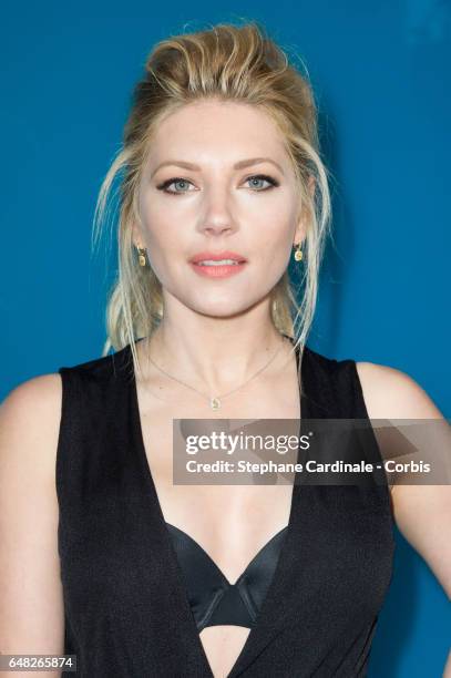 Actress Katheryn Winnick attends the Valentino show as part of the Paris Fashion Week Womenswear Fall/Winter 2017/2018 on March 5, 2017 in Paris,...