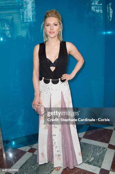 Actress Katheryn Winnick attends the Valentino show as part of the Paris Fashion Week Womenswear Fall/Winter 2017/2018 on March 5, 2017 in Paris,...