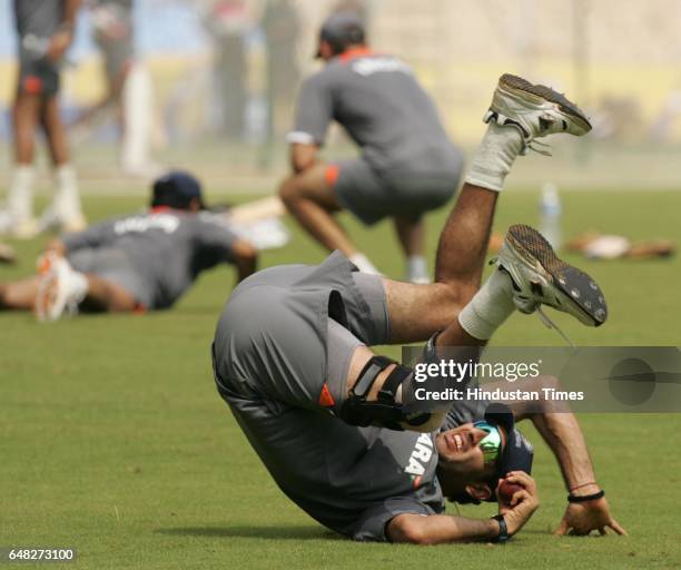 Cricket - India vs South Africa - India's Yuvraj Singh having fielding practice during India's net practice session prior to their first test match...