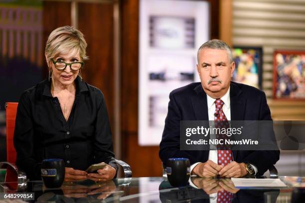 Pictured: Danielle Pletka, SVP, Foreign and Defense Policy Studies at the American Enterprise Institute, and Tom Friedman, Columnist, The New York...