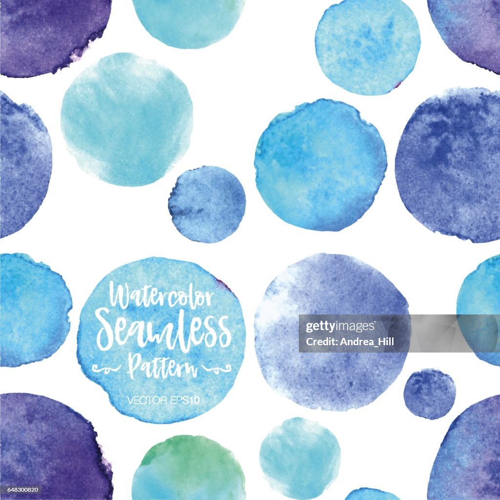 Splotches Pattern Vector Seamless Pattern Of Watercolor Splotches High-Res Vector Graphic ...