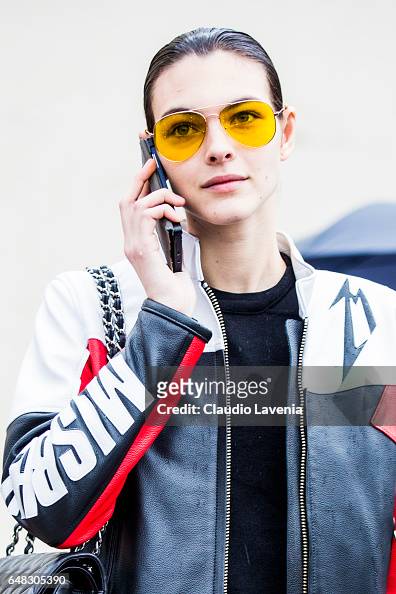 Model Vittoria Ceretti is seen in the streets of Paris after the ...