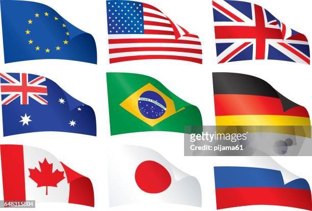 world flags - union jack white background stock illustrations