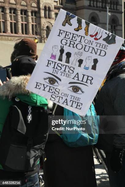 Pro-Muslim demonstrators hold a counter-protest against anti-Muslim groups over the M-103 motion to fight Islamophobia in downtown Toronto, Ontario,...