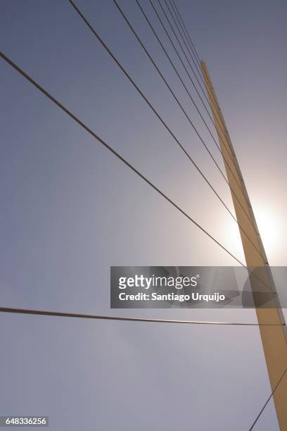 puente de la mujer (women's bridge) in puerto madero - santiago calatrava stockfoto's en -beelden