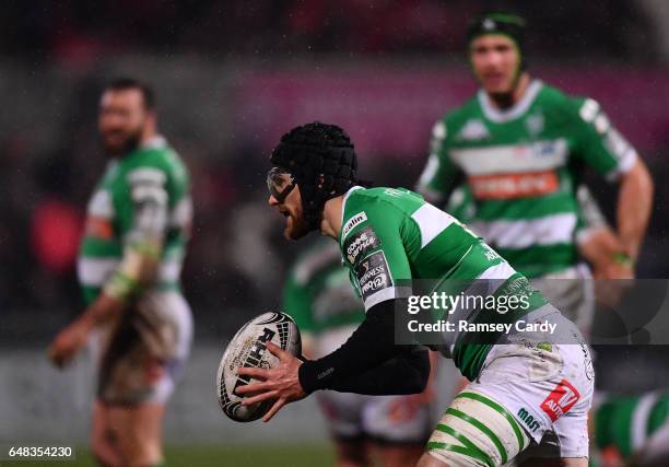 Northern Ireland , United Kingdom - 3 March 2017; Ian McKinley of Benetton Treviso during the Guinness PRO12 Round 17 match between Ulster and...