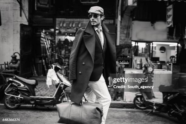 handsome traveler - charming stock pictures, royalty-free photos & images