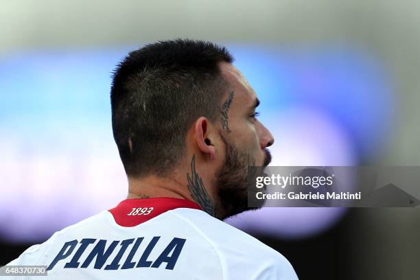 Mauricio Pinilla of Genoa CFC in action during the Serie A match between Empoli FC and Genoa CFC at Stadio Carlo Castellani on March 5, 2017 in...