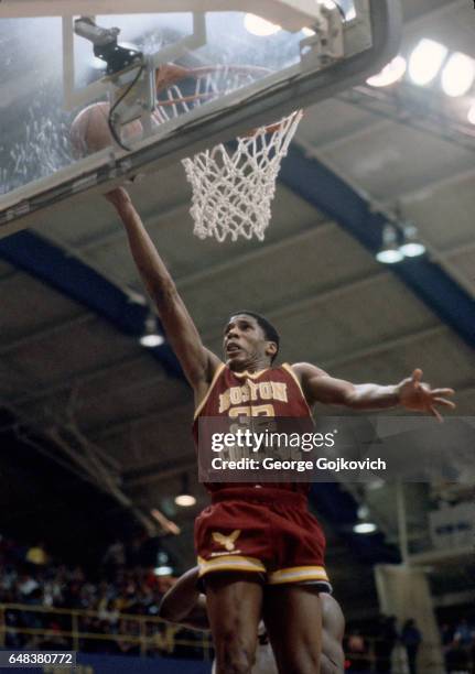 Dominic Pressley of the Boston College Eagles goes for a layup during a Big East college basketball game against the University of Pittsburgh...