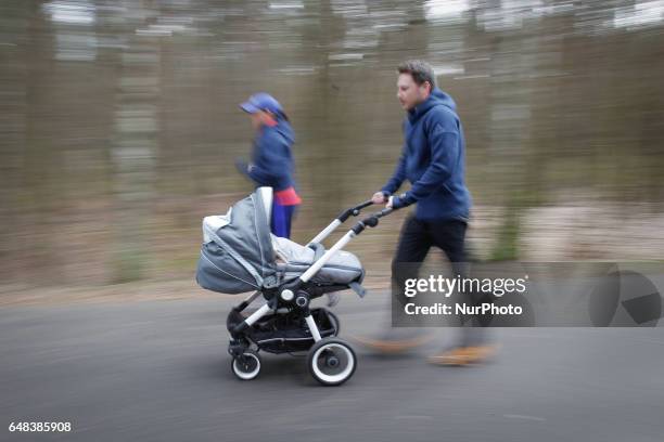 Views of Myslecinek recreational park are seen on 5 March, 2017. Myslecinek is the largest city park in Poland covering some 830 hectares with...