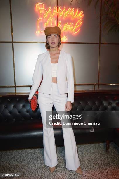 Alina Baikova attends the "L'Oreal Paris Dinner Hosted By Julianne Moore" as part of the Paris Fashion Week Womenswear Fall/Winter 2017/2018 on March...