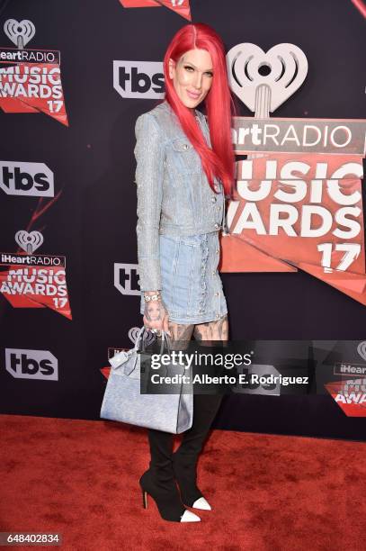 Singer-songwriter Jeffree Star attends the 2017 iHeartRadio Music Awards which broadcast live on Turner's TBS, TNT, and truTV at The Forum on March...