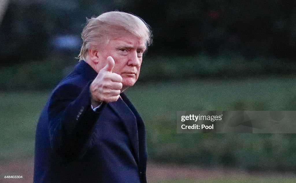 President Trump at the White House in Washington, DC