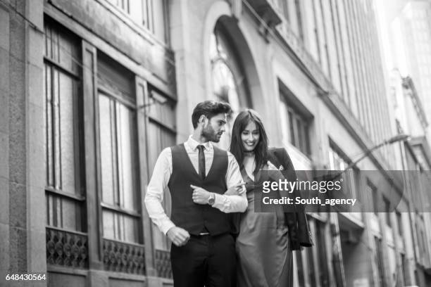 modern and beautiful couple - black and white couple stock pictures, royalty-free photos & images