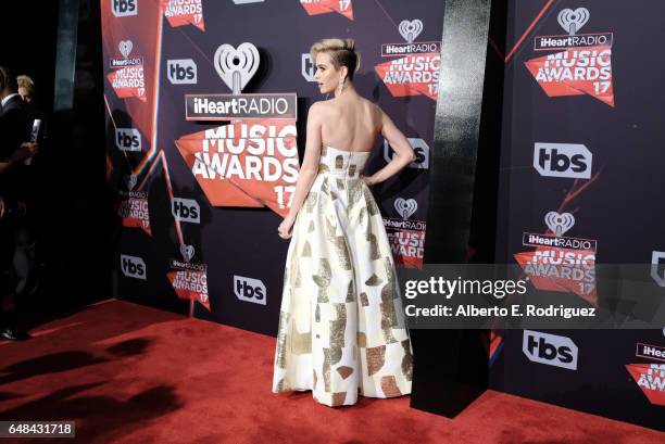 Musician Katy Perry attends the 2017 iHeartRadio Music Awards which broadcast live on Turner's TBS, TNT, and truTV at The Forum on March 5, 2017 in...