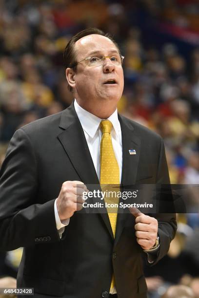 Wichita St. Head coach Gregg Marshall during the championship game of the Missouri Valley Conference Men's Basketball Tournament game between the...