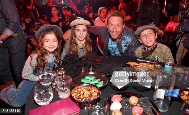 Singer Chris Martin of Coldplay attends the 2017 iHeartRadio Music Awards which broadcast live on Turner's TBS, TNT, and truTV at The Forum on March...