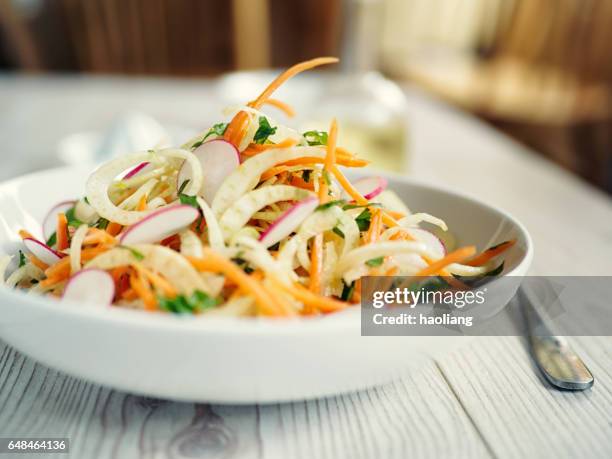 healthy fennel slaw - maionese de couve imagens e fotografias de stock