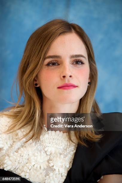 Emma Watson at the "Beauty and the Beast" Press Conference at the Montage Hotel on March 5, 2017 in Beverly Hills, California.