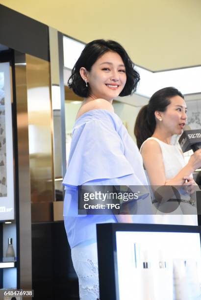 Barbie Hsu promotes for a skin care product on 05th March, 2017 in Taipei, Taiwan, China.