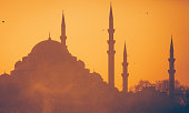 Suleymaniye mosque at sunset