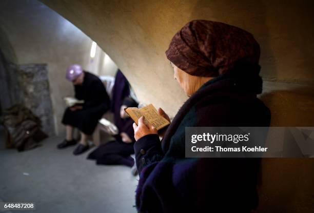 Jerusalem, Israel Israeli women pray in the tunnels under the western wall of the Temple Mount in the historic city center of Jerusalem on February...