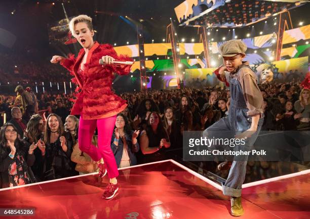Musician Katy Perry performs onstage at the 2017 iHeartRadio Music Awards which broadcast live on Turner's TBS, TNT, and truTV at The Forum on March...