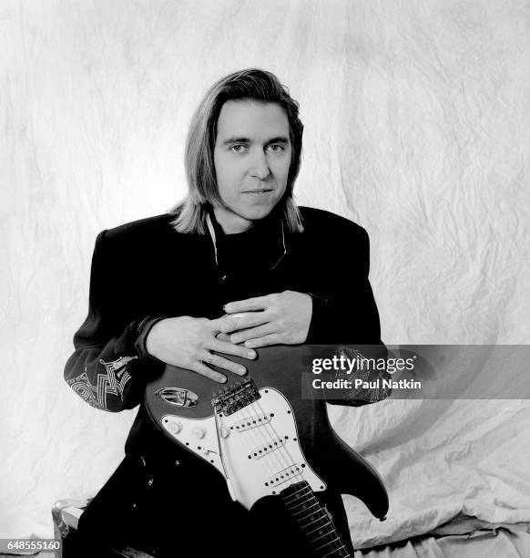 Portrait of musician Eric Johnson, Pittsburgh, Pennsylvania, November 1, 1991.