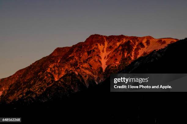 hakuba morning scenery - japanese alps stock pictures, royalty-free photos & images
