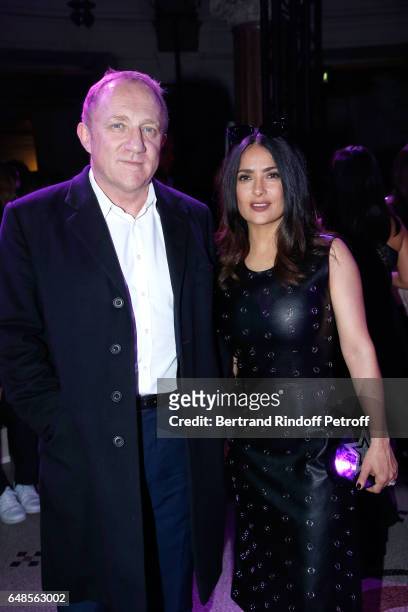Of Kering Group, Francois-Henri Pinault and his wife actress Salma Hayek attend the Stella McCartney show as part of the Paris Fashion Week...