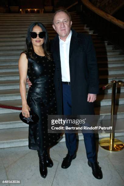 Of Kering Group, Francois-Henri Pinault and his wife actress Salma Hayek attend the Stella McCartney show as part of the Paris Fashion Week...