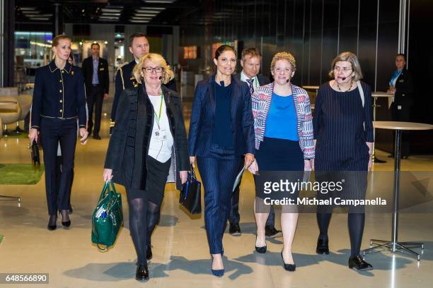 Princess Victoria of Sweden attends the inauguration of the 2017 Baltic Sea Future congress held at the Stockholm International Fairs & Congress...