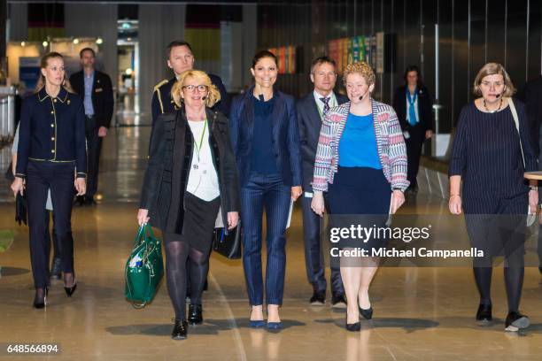 Princess Victoria of Sweden attends the inauguration of the 2017 Baltic Sea Future congress held at the Stockholm International Fairs & Congress...